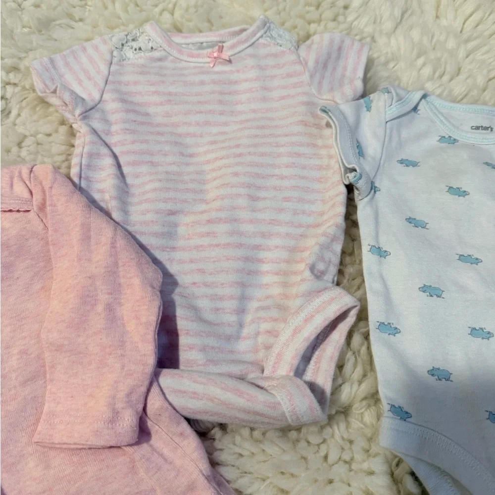 Carter's Pink and Blue Bodysuit Set